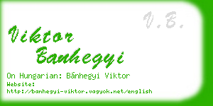 viktor banhegyi business card